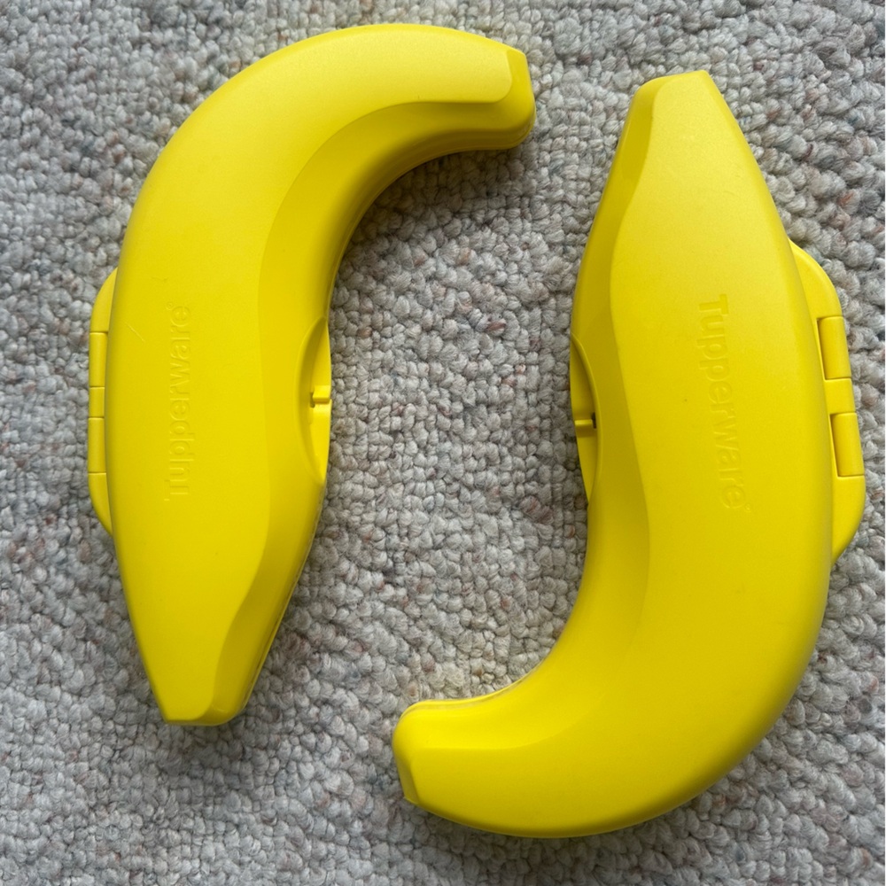 Tupperware Bright Yellow Banana Containers